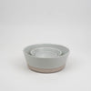 WRF lab CHL minimal nesting bowls handmade in california unique pottery ceramic glaze white