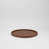 Mitsuru circle tray walnut saikai