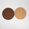 Mitsuru circle tray walnut ash saikai