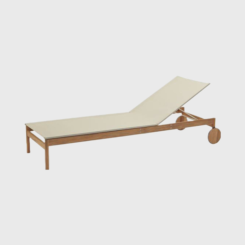 Pelagus sun bed by Skagerak solid teak frame waterproof sling
