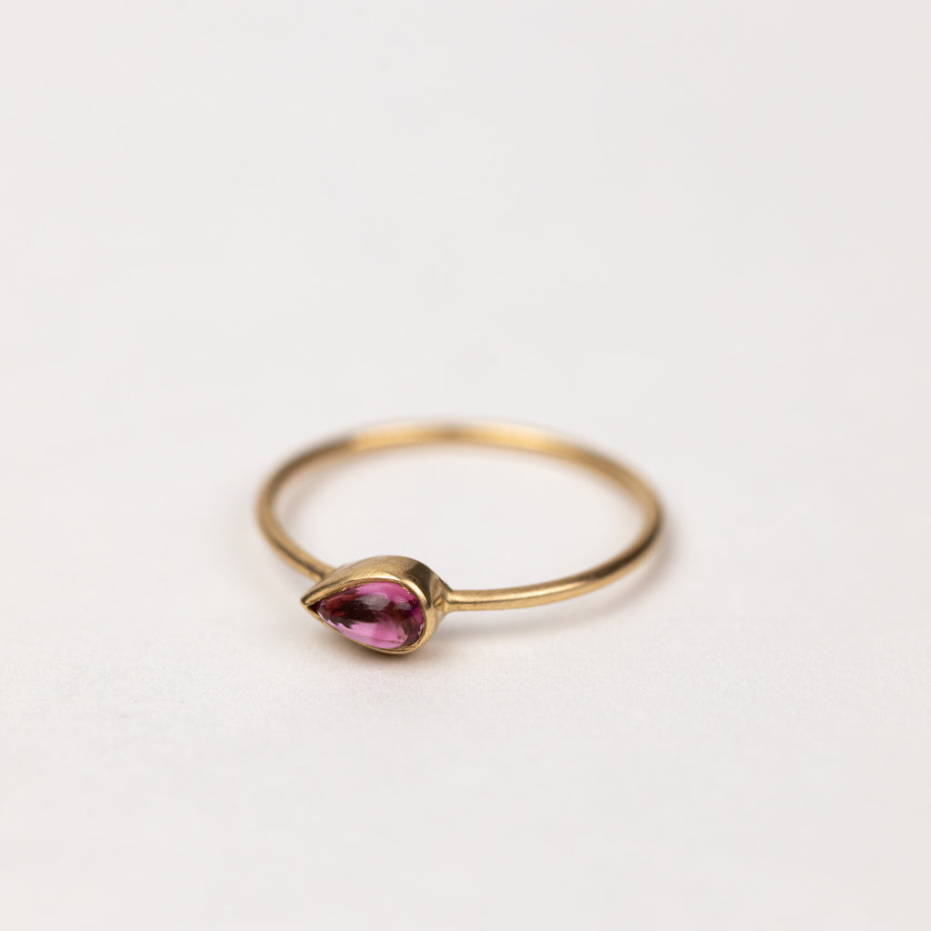 Pink Tourmaline Ring, Margaret solow simple elegant 14k gold jewelry