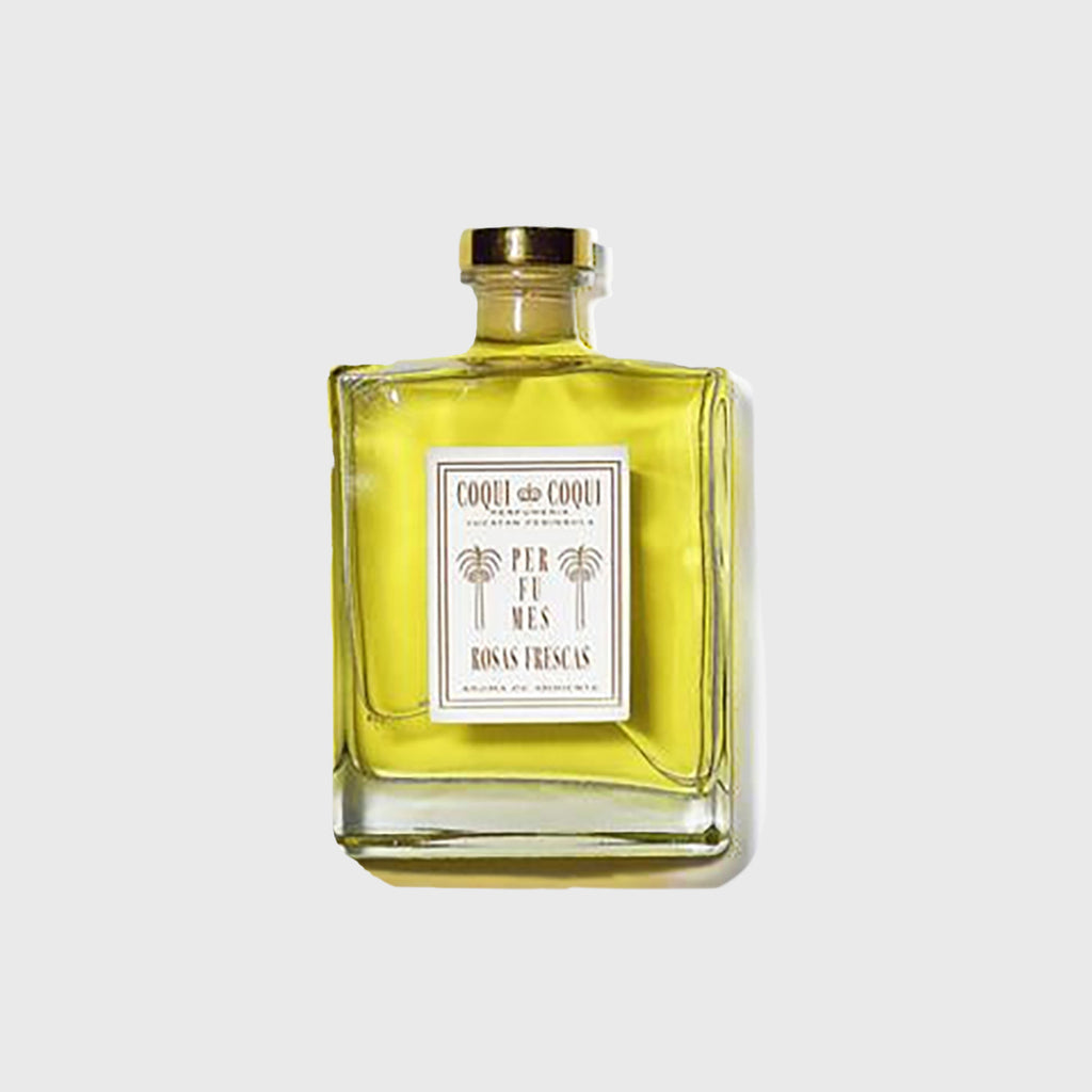 coqui coqui perfumes reed diffuser six reeds lasts 9 months made in mexico rosas frescas scent