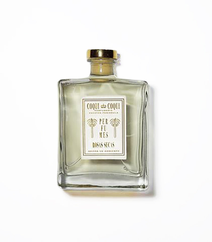 coqui coqui perfumes reed diffuser six reeds lasts 9 months made in mexico rosas secas scent