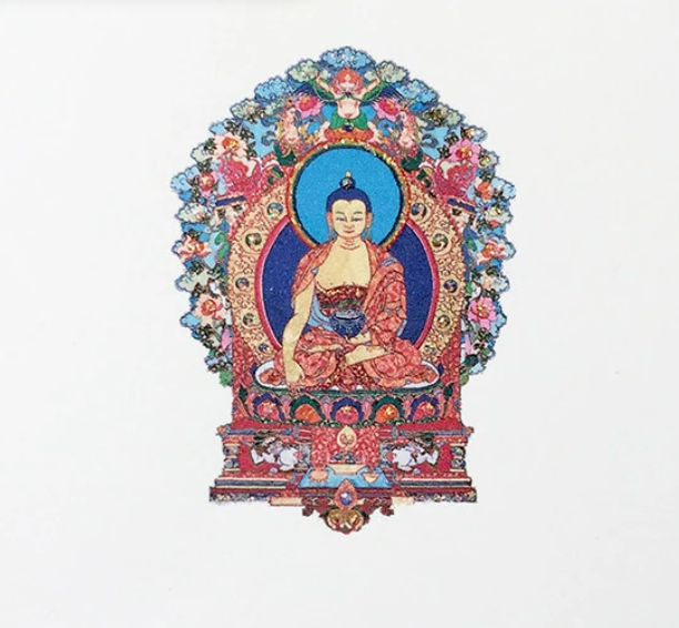 Buddha Flowers Spiritual Card
