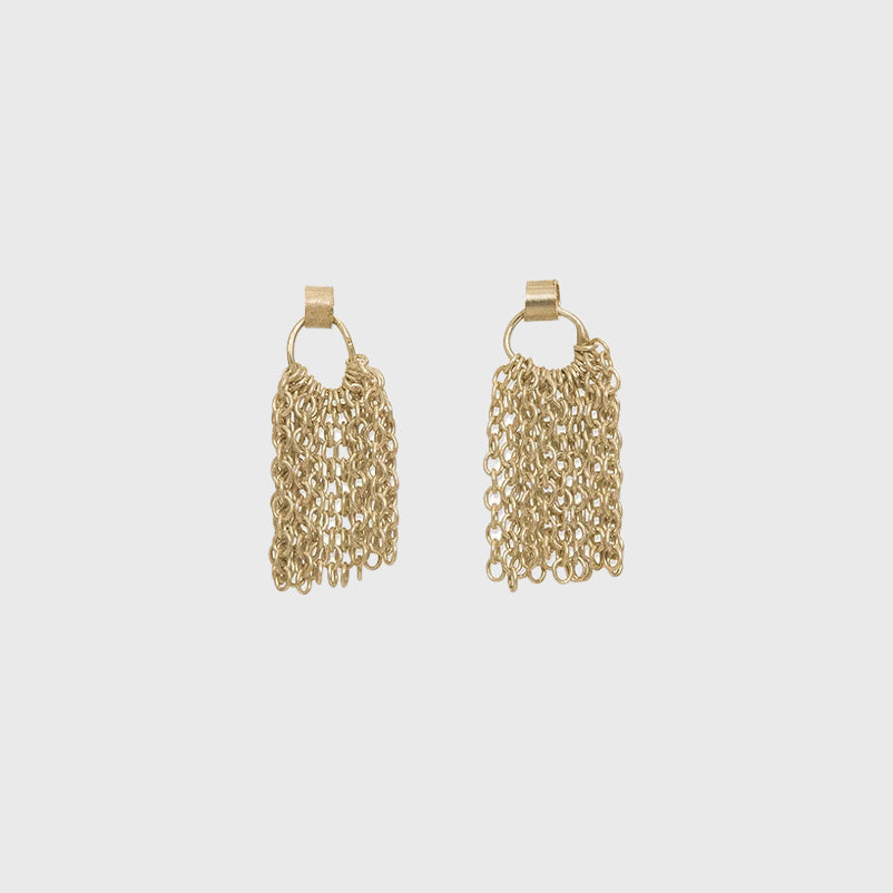14 gold tassels feminine delicate handmade nyc