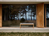 AH912 Outdoor Table Bench, FSC™-certified teak, untreated, with cushion, Designed by Alfred Homann for Carl Hansen & Søn