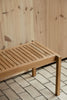 Close up Image of AH912 Outdoor Table Bench, FSC™-certified teak, untreated, Designed by Alfred Homann for Carl Hansen & Søn