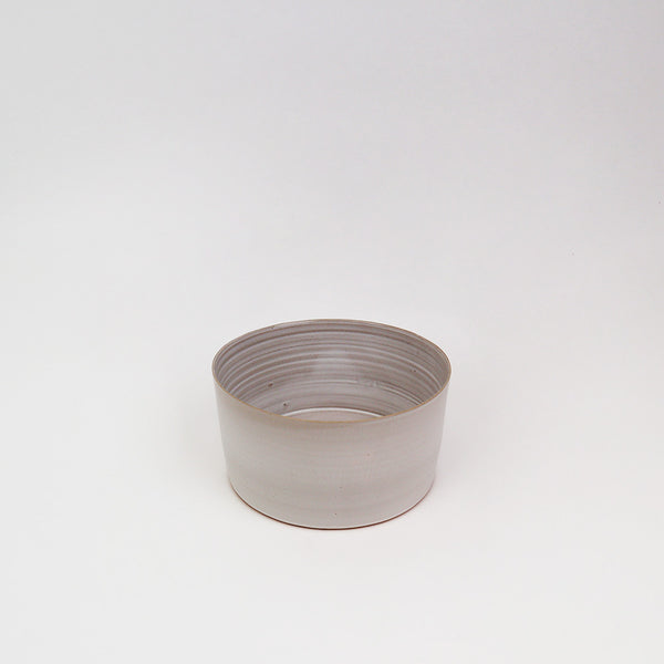 tracie hervey basic cylinder bowls large glazed gray pottery ceramics handmade in queens