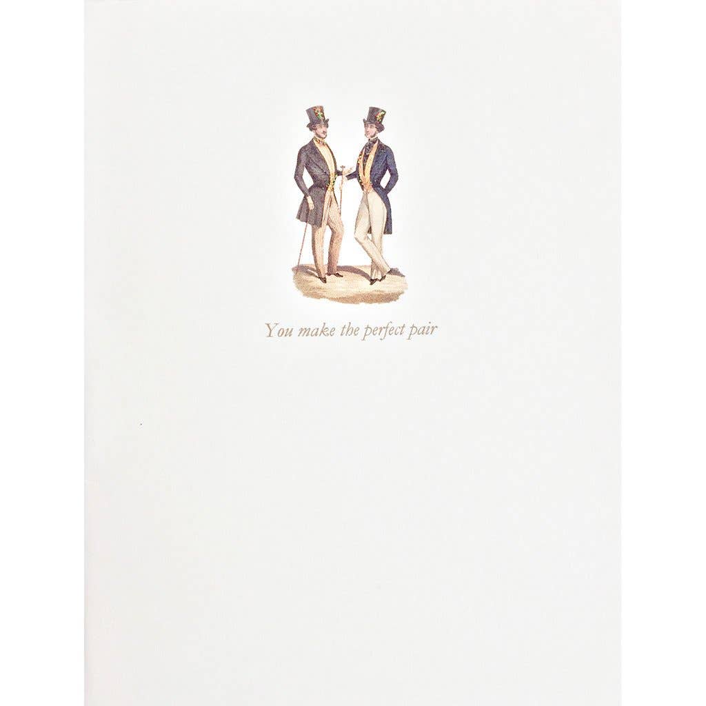 Grooms Perfect Pair Wedding Card