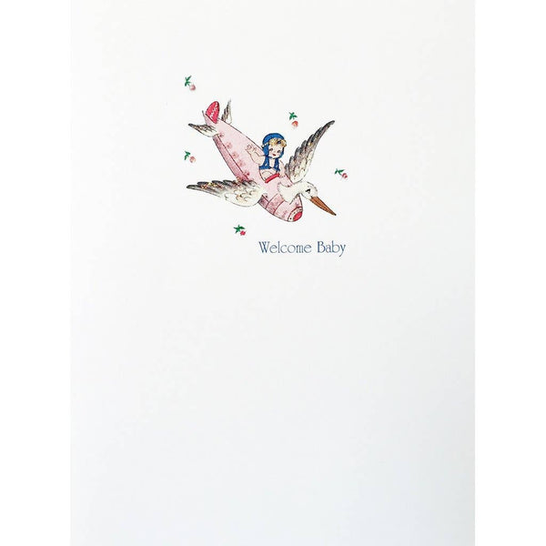 Rocket Stork New Baby Card