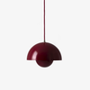 Dark Red &Tradition Flowerpot VP1 9.1" x 6.3" Verner Panton Mid-Century pendant Lighting