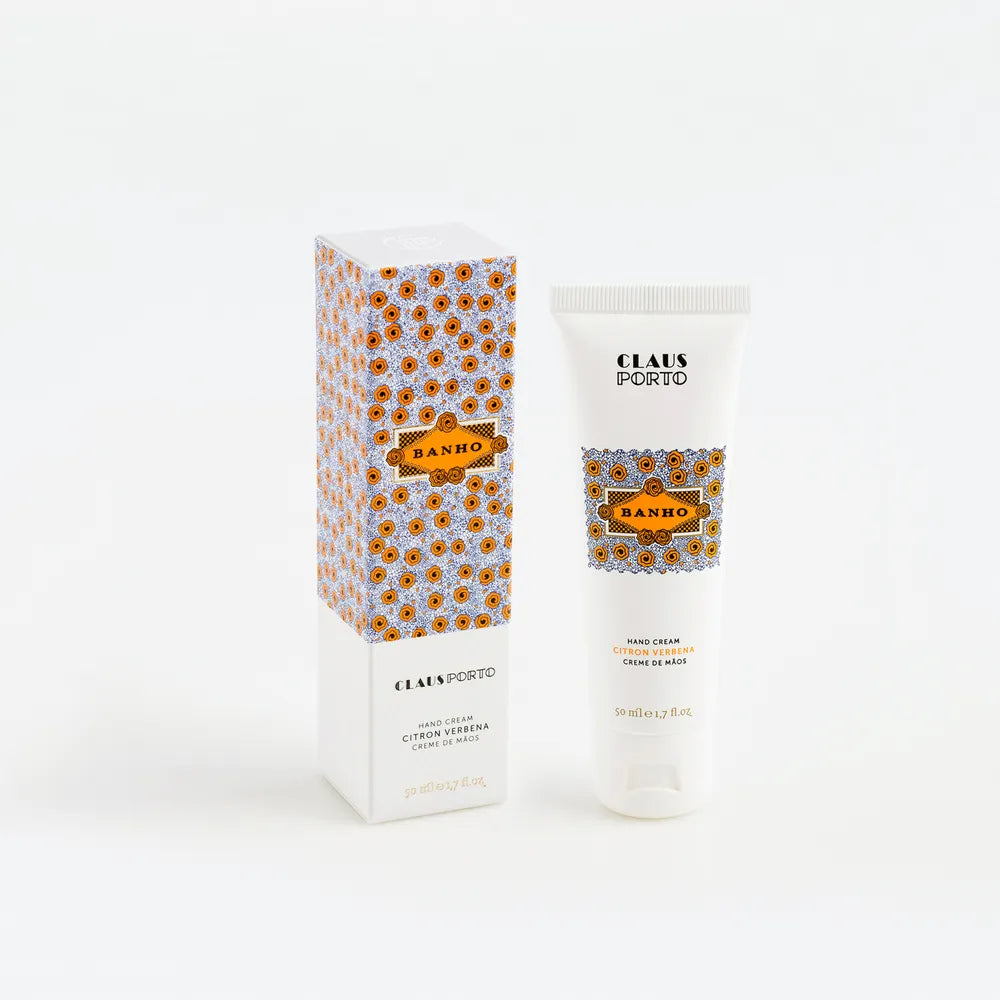 claus porrto banho hand cream Lemon, orange, grapefruit, verbena Lavender, rosemary, mint, basil Musk, vanilla Made in Portugal.