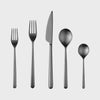 Linea Flatwear gray stainless steel ice matte finish made in italy