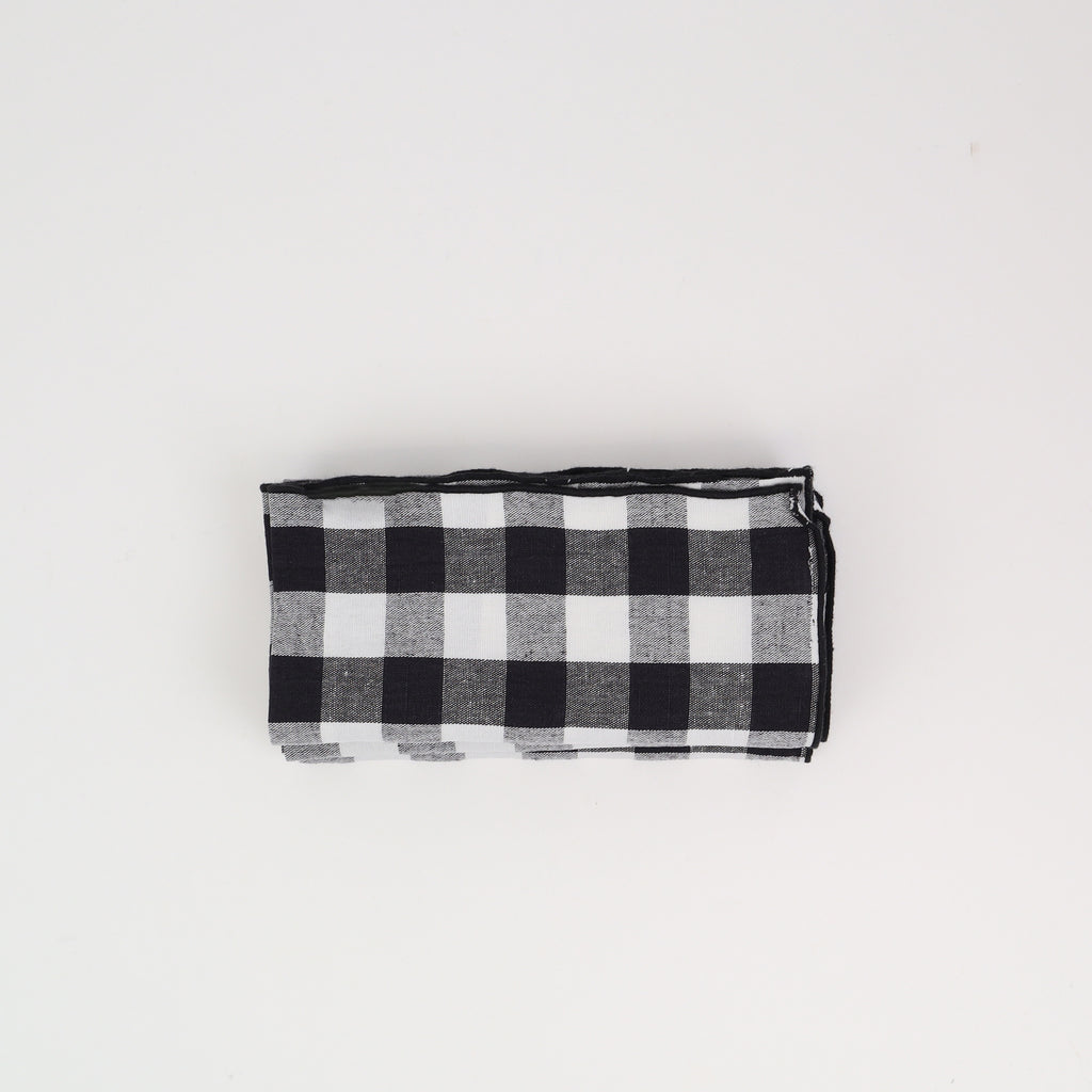 maison de vacances napkin bourdon vichy made in france noir