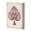 art of play luxury playing cards white and maroon papercuts