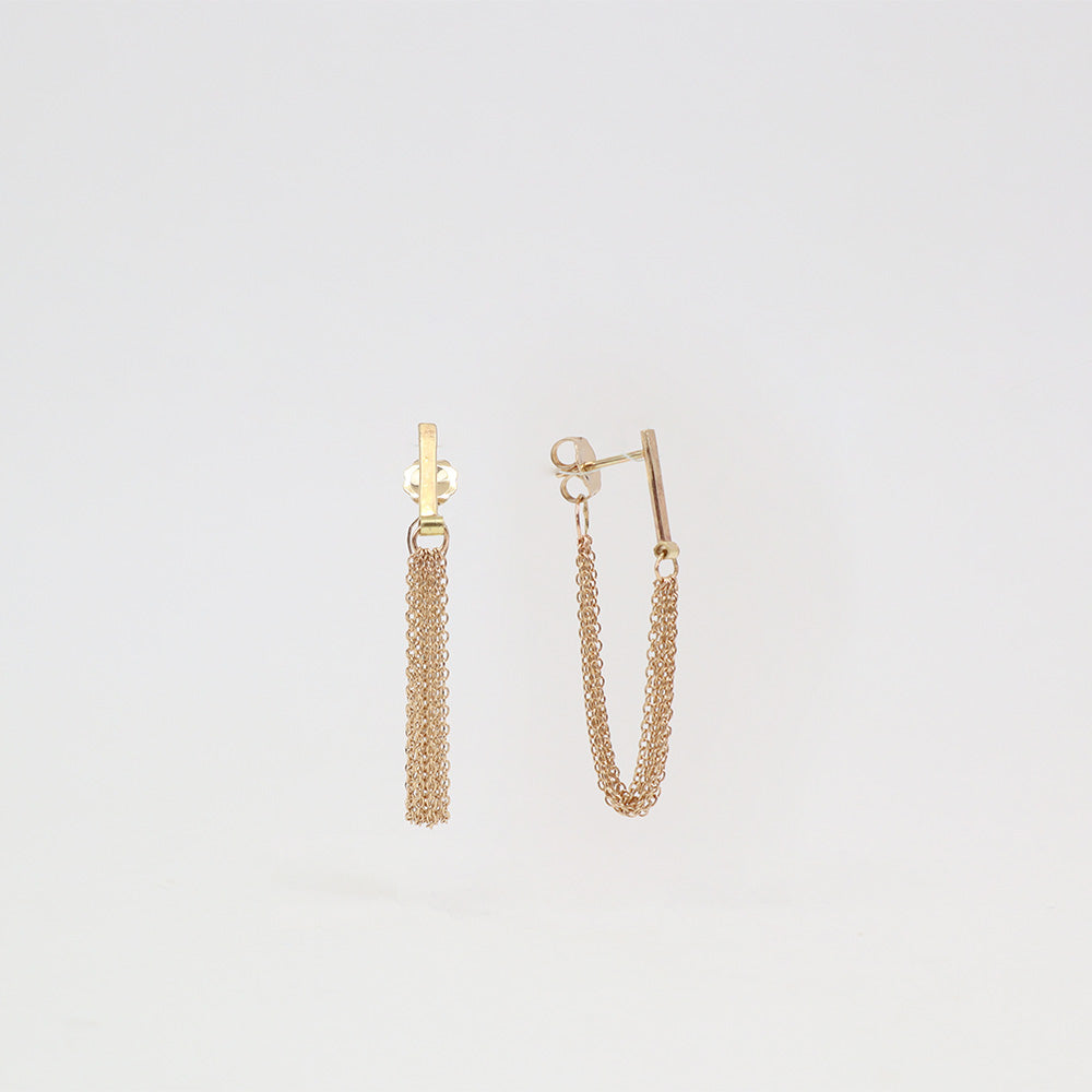 Sarah Macfadden Soraya 14 kt gold loop chain earrings