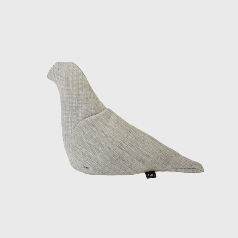 Christien Meindertsma's pigeons thomas eyck linen canvas flax seed filled dove grey