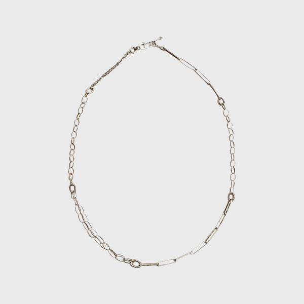 sterling silver rectangle loops delicate necklace feminine Nyc handmade